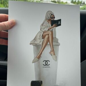 CHANEL Black and White Art Drawing Illustration